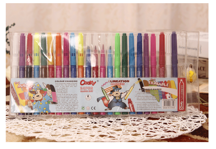 The 24-color magic suit list can only adjust The color magic pen four line pen matching The painting watercolor pen