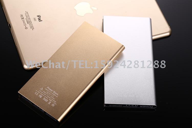 Super thin polymer large capacity mobile power supply dual USB mobile phone universal rechargeable gift list.