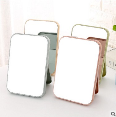 High - list makeup mirror desktop colorful dressing mirror folding portable large square princess mirror.
