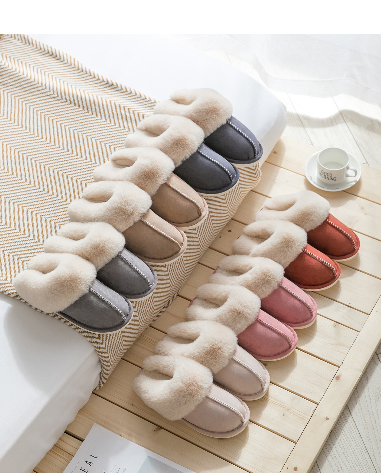 2020 Suede Cotton Slippers Home Autumn Winter Couple Warm Thick Woolen Slipper Men's and Women's Slippers Foreign Trade Cotton Shoes Wholesale 2020 Suede Cotton Slippers Home Autumn Winter Couple Warm Thick Woolen Slipper Men's and Women's Slippers Foreign Trade Cotton Shoes Wholesale