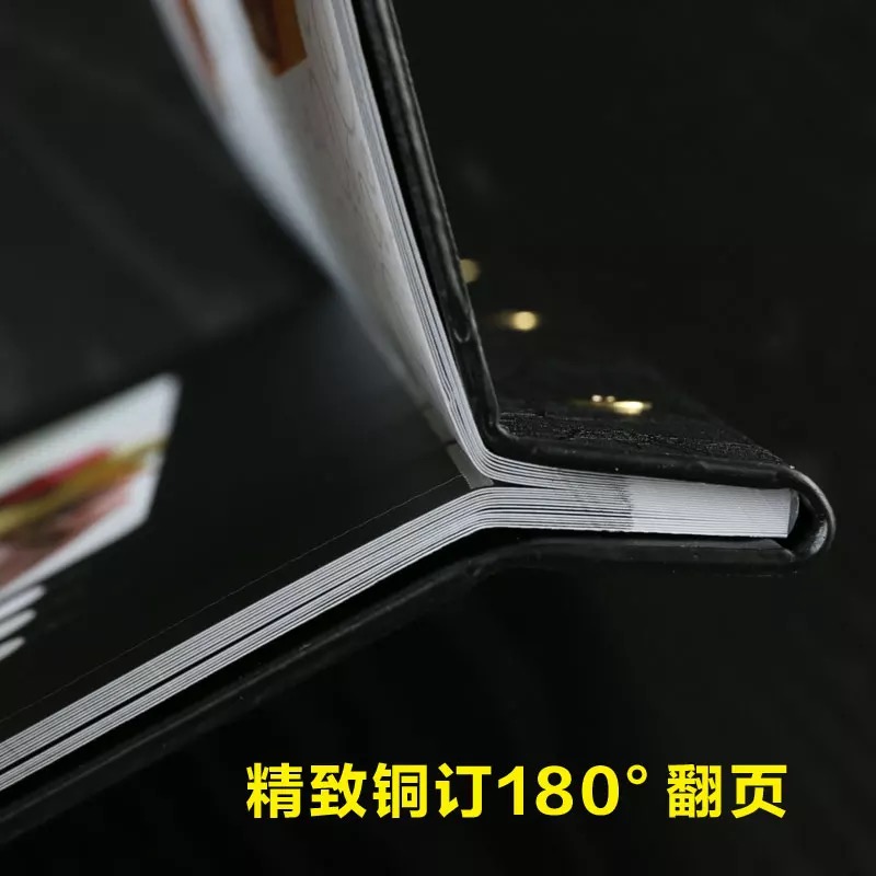 High-end menu production custom design loose-leaf creative personality hotel restaurant price list menu this shell leather