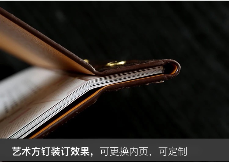 High-end menu production custom design loose-leaf creative personality hotel restaurant price list menu this shell leather