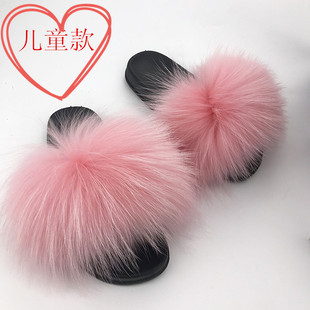 Amazon Faux Fox Fur Slippers Female Summer New Style Plush Slipper Faux Raccoon Fur Non-Slip Sandals Amazon Faux Fox Fur Slippers Female Summer New Style Plush Slipper Faux Raccoon Fur Non-Slip Sandals