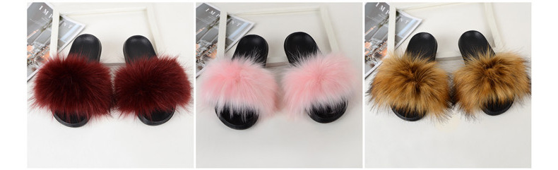 Amazon Faux Fox Fur Slippers Female Summer New Style Plush Slipper Faux Raccoon Fur Non-Slip Sandals Amazon Faux Fox Fur Slippers Female Summer New Style Plush Slipper Faux Raccoon Fur Non-Slip Sandals