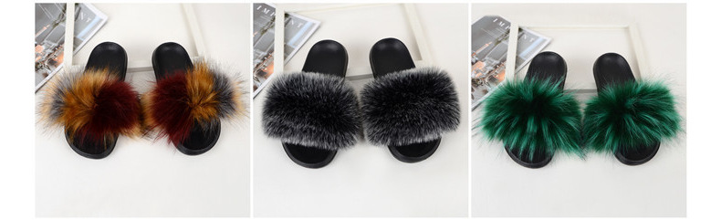 Amazon Faux Fox Fur Slippers Female Summer New Style Plush Slipper Faux Raccoon Fur Non-Slip Sandals Amazon Faux Fox Fur Slippers Female Summer New Style Plush Slipper Faux Raccoon Fur Non-Slip Sandals