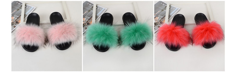 Amazon Faux Fox Fur Slippers Female Summer New Style Plush Slipper Faux Raccoon Fur Non-Slip Sandals Amazon Faux Fox Fur Slippers Female Summer New Style Plush Slipper Faux Raccoon Fur Non-Slip Sandals
