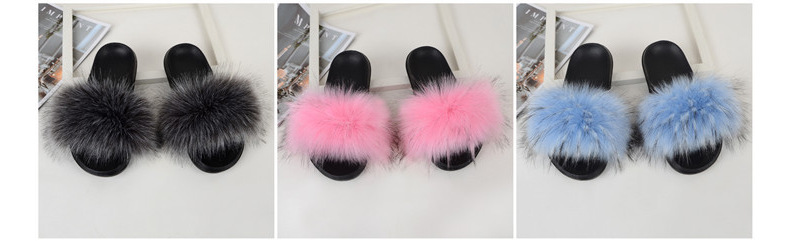 Amazon Faux Fox Fur Slippers Female Summer New Style Plush Slipper Faux Raccoon Fur Non-Slip Sandals Amazon Faux Fox Fur Slippers Female Summer New Style Plush Slipper Faux Raccoon Fur Non-Slip Sandals