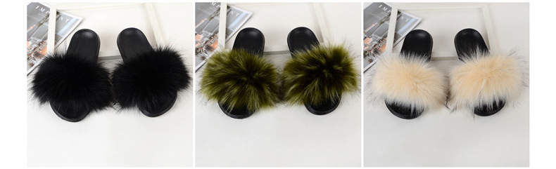 Amazon Faux Fox Fur Slippers Female Summer New Style Plush Slipper Faux Raccoon Fur Non-Slip Sandals Amazon Faux Fox Fur Slippers Female Summer New Style Plush Slipper Faux Raccoon Fur Non-Slip Sandals