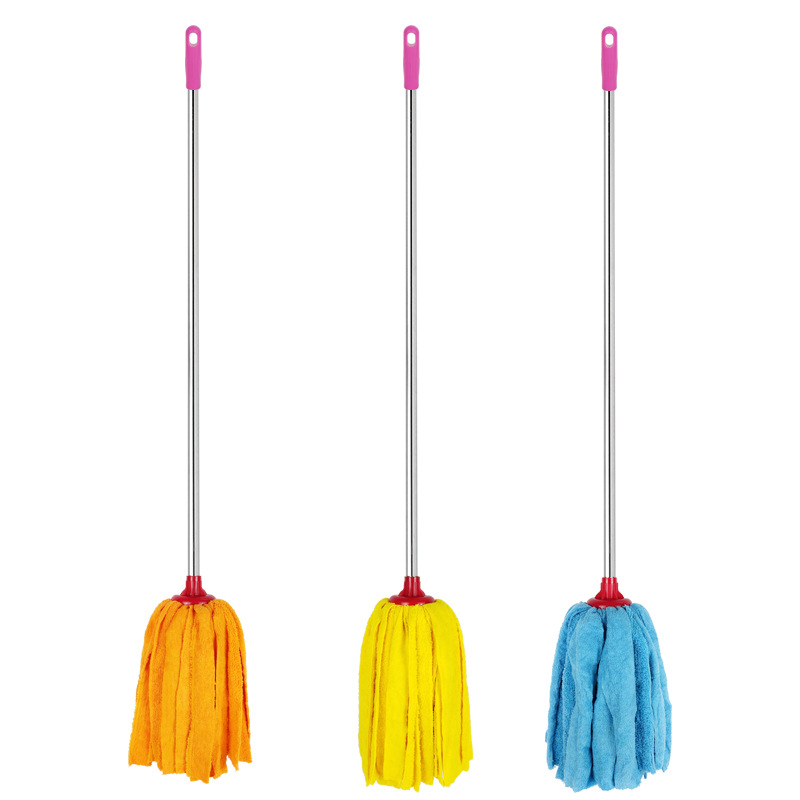 Absorbent Absorbent Household Mop Mop Dry Towel Cloth Stainless Steel Old Mop Mop Cloth Slipper Wet Dual-Use round Head