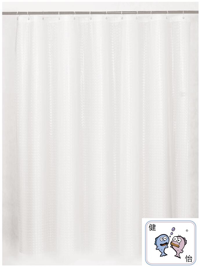 Bathroom small curtain Bathroom bath off waterproof mould mantra thickening perforation - free 3 d cat eye