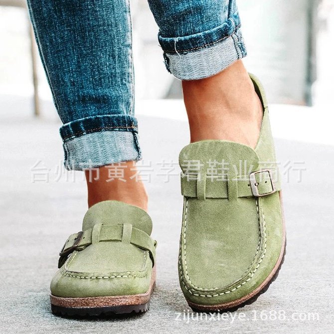 Sandals Baotou Wear Belt Buckle Slipper Women's CrossBorder Large Size Leisure Slippers Foreign Trade Women's Shoes