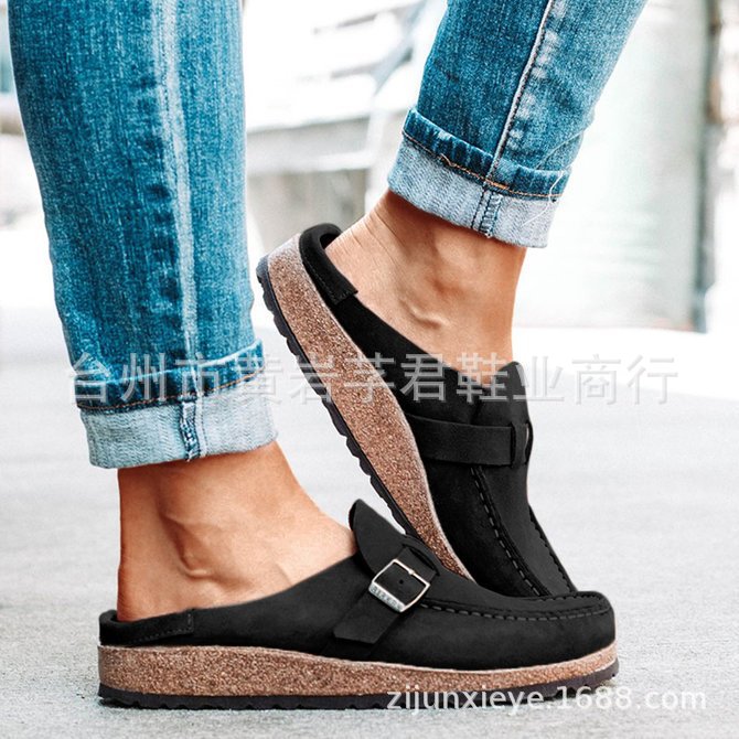 Sandals Baotou Wear Belt Buckle Slipper Women's CrossBorder Large Size Leisure Slippers Foreign Trade Women's Shoes