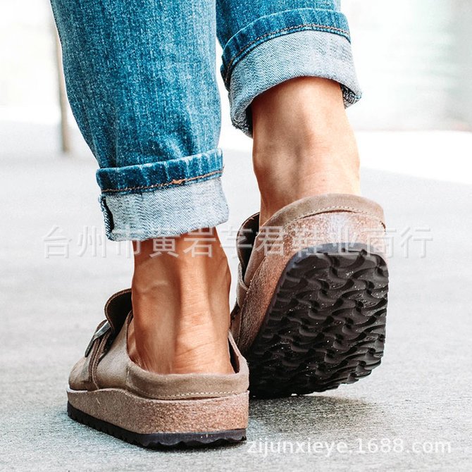 Sandals Baotou Wear Belt Buckle Slipper Women's CrossBorder Large Size Leisure Slippers Foreign Trade Women's Shoes