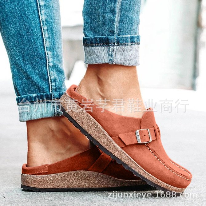 Sandals Baotou Wear Belt Buckle Slipper Women's CrossBorder Large Size Leisure Slippers Foreign Trade Women's Shoes