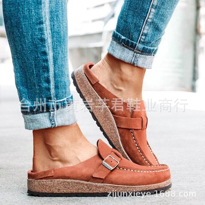 Sandals Baotou Wear Belt Buckle Slipper Women's CrossBorder Large Size Leisure Slippers Foreign Trade Women's Shoes
