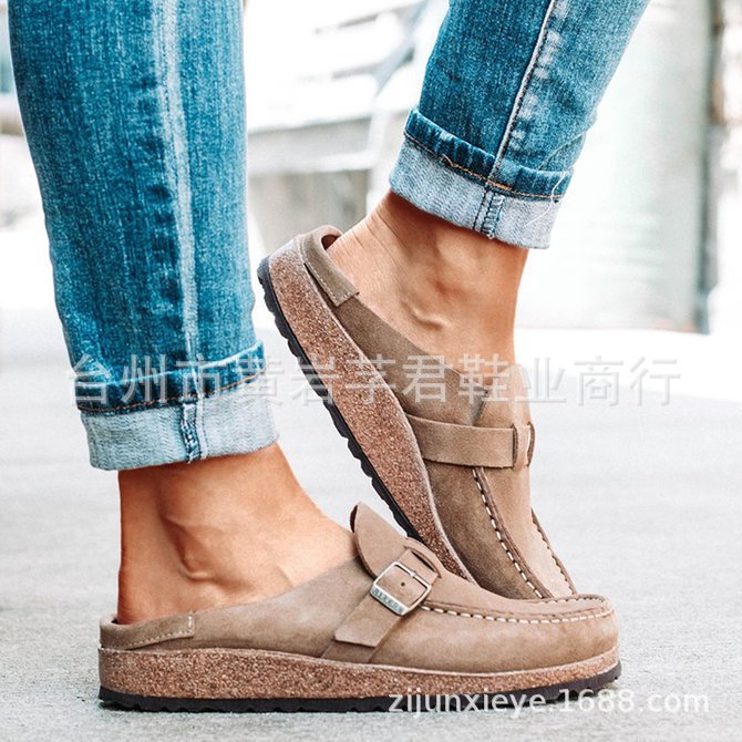 Sandals Baotou Wear Belt Buckle Slipper Women's CrossBorder Large Size Leisure Slippers Foreign Trade Women's Shoes