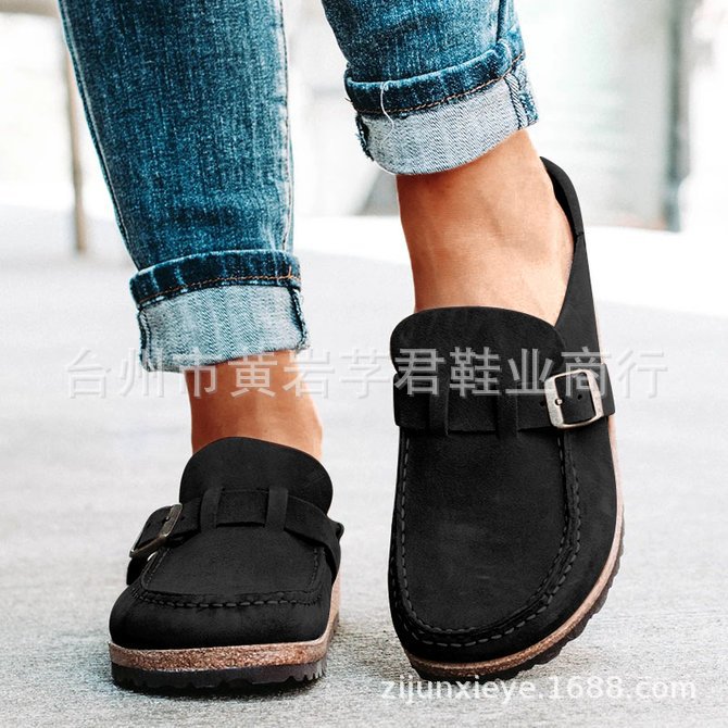 Sandals Baotou Wear Belt Buckle Slipper Women's CrossBorder Large Size Leisure Slippers Foreign Trade Women's Shoes