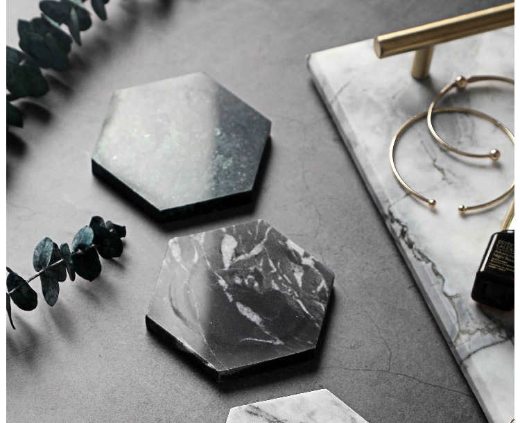 Nordic Natural Marble Coaster Irregular Rhombus Heat Insulation Non-Slip Coffee Cup Mat Pure Stone Jewelry Display Cushioning Nordic Natural Marble Coaster Irregular Rhombus Heat Insulation Non-Slip Coffee Cup Mat Pure Stone Jewelry Display Cushioning