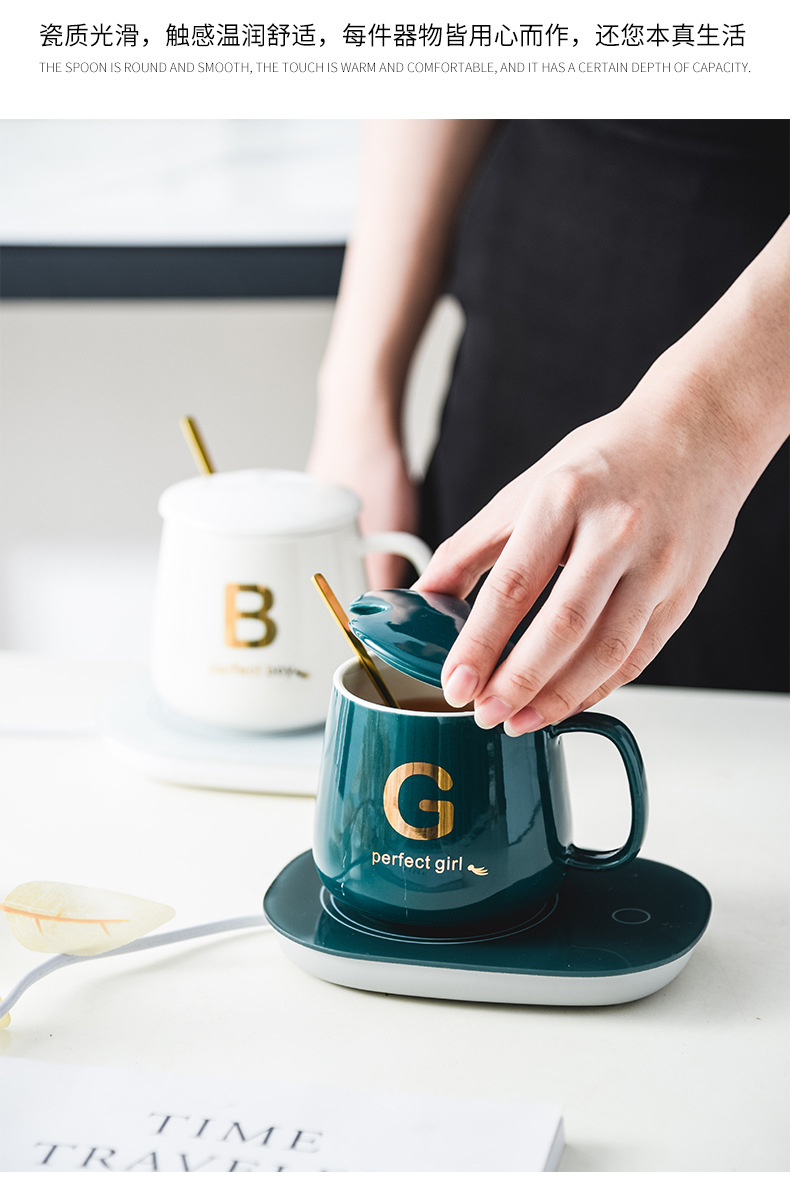 Ceramic Thermos Mug 55 Degrees Thermal Cup Warm Cup Creative Heating Coaster Hot Coffee Milk Logo Ceramic Thermos Mug 55 Degrees Thermal Cup Warm Cup Creative Heating Coaster Hot Coffee Milk Logo