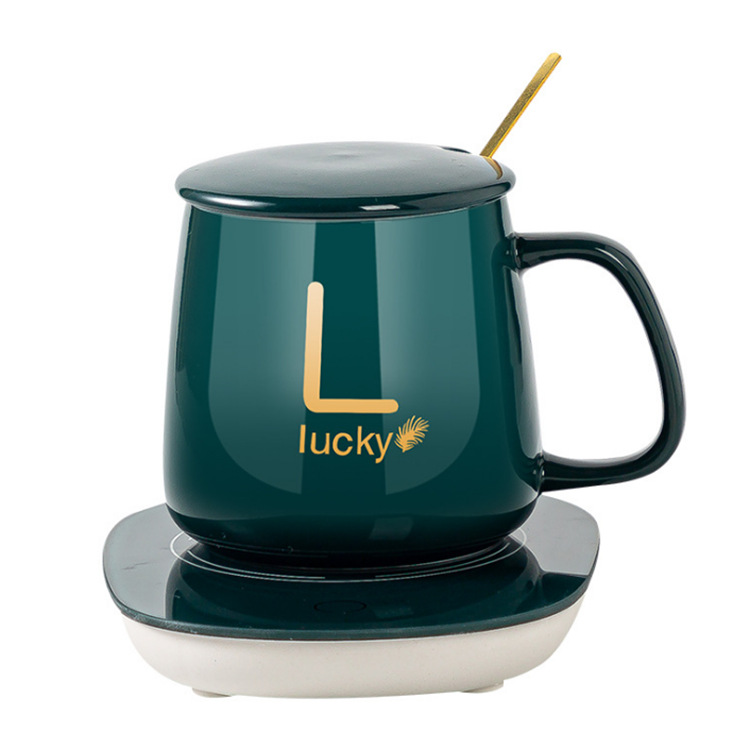 Internet Celebrity Gift Box Warm Cup 55 Degrees Thermal Cup Cup Warming Holder Ceramic Heating Coaster Thermal Cup Pad Fixed Logo