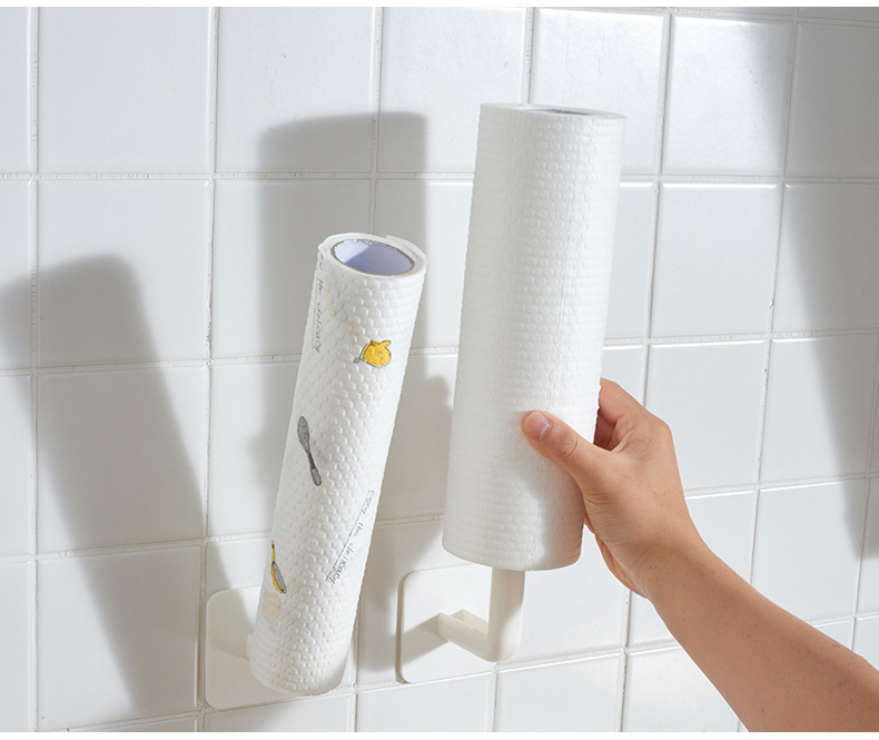 Kitchen Tissue Rack Roll Paper Rack Punch-Free Wall-Mounted Tissue Holder Oil-Absorbing Paper Plastic Wrap Storage Rack Kitchen Tissue Rack Roll Paper Rack Punch-Free Wall-Mounted Tissue Holder Oil-Absorbing Paper Plastic Wrap Storage Rack