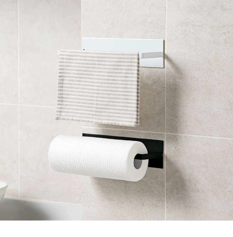 Punch-Free Toilet Paper Roll Holder Kitchen Towel Rack Plastic Wrap Storage Rack Roll Paper Holder Self-Adhesive Seamless Wall Hanging Storage Rack Punch-Free Toilet Paper Roll Holder Kitchen Towel Rack Plastic Wrap Storage Rack Roll Paper Holder Self-Adhesive Seamless Wall Hanging Storage Rack