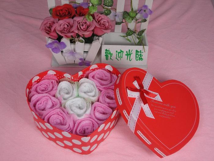 Love sea towel wedding gifts for Valentine's day gift heart shaped gift towel towel accessories