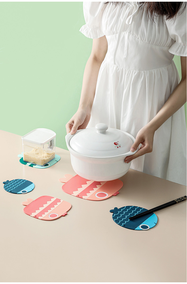 Creative Silicone Cup Mat Non-Slip Cute Teacup Mat Ins Style Nordic Coaster Heat Proof Mat High Temperature Resistant Home Coasters