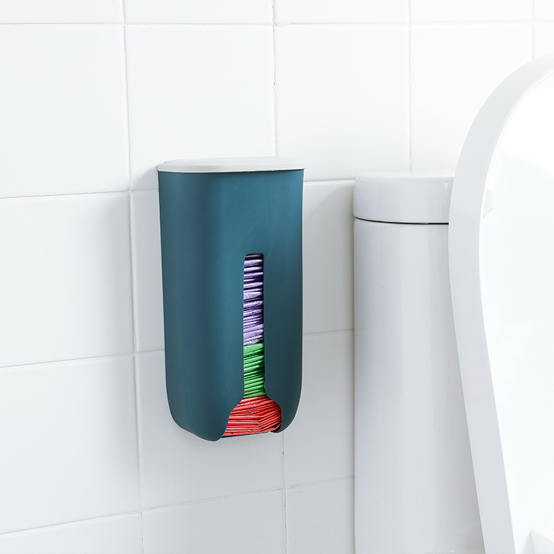2519 Plastic Bag Storage Box Kitchen Wall Hanging for Holding Garbage Bag Box Extraction Garbage Bag Storage Box