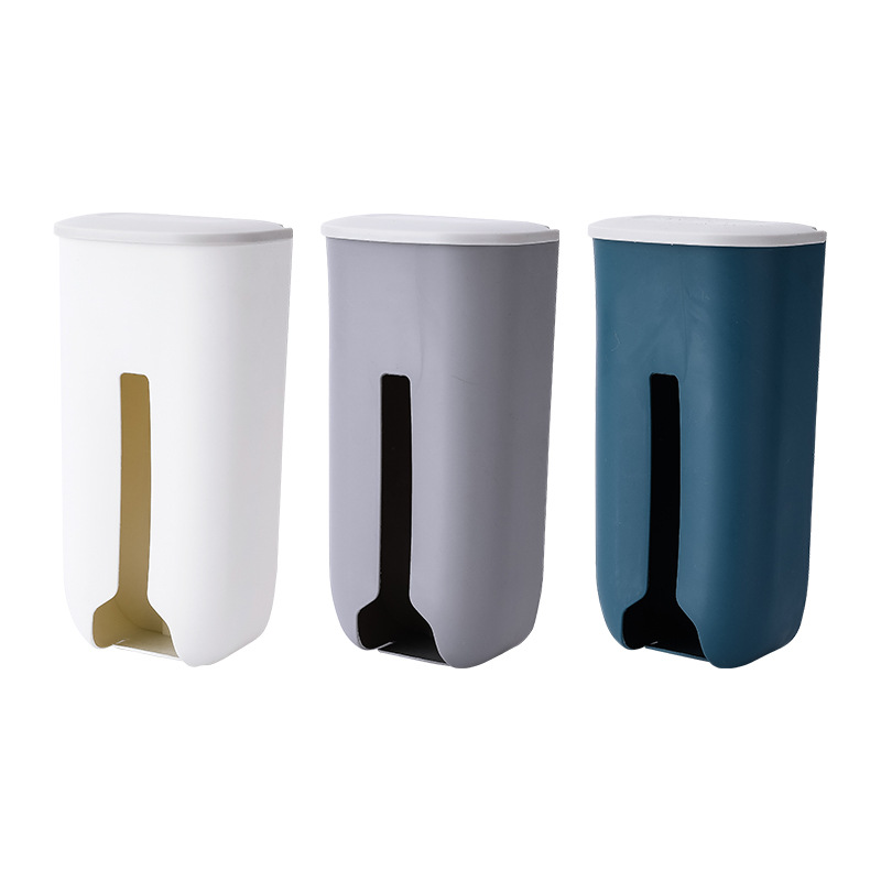 2519 Plastic Bag Storage Box Kitchen Wall Hanging for Holding Garbage Bag Box Extraction Garbage Bag Storage Box