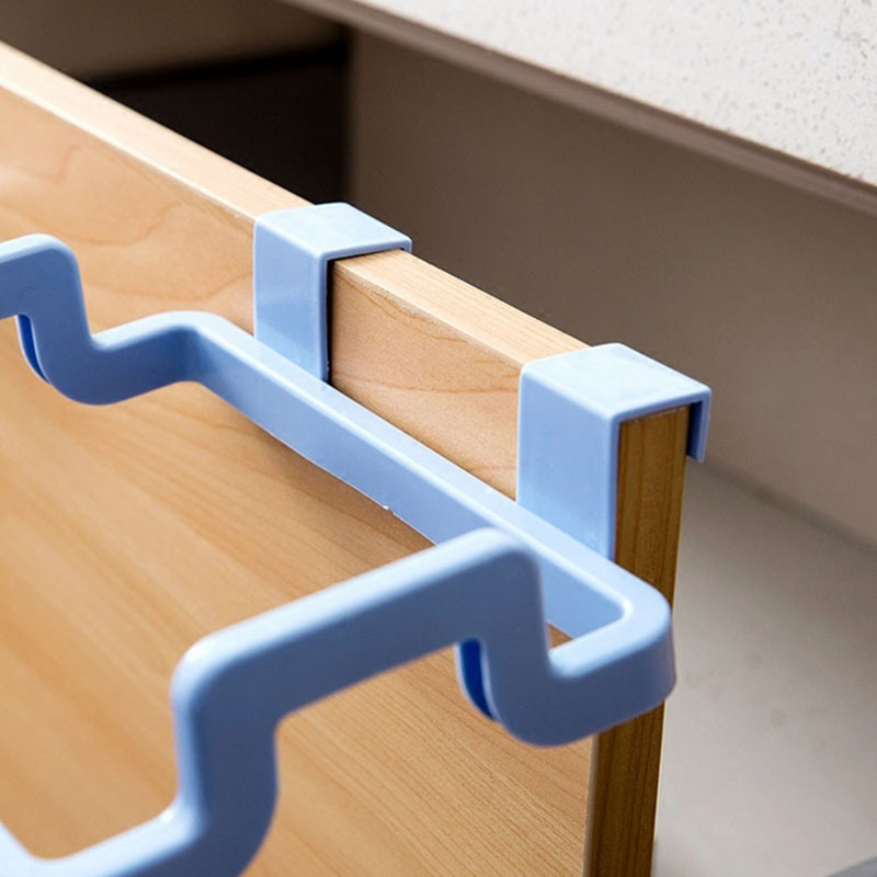Kitchen can hang type cabinet door garbage rack door back type garbage bag storage rack plastic bag shelf