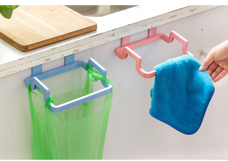 Kitchen can hang type cabinet door garbage rack door back type garbage bag storage rack plastic bag shelf Kitchen can hang type cabinet door garbage rack door back type garbage bag storage rack plastic bag shelf