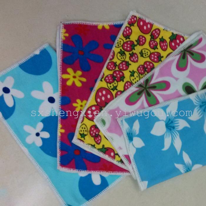 Microfiber towel warp knitting cloth to dry hair towel cleaning towel