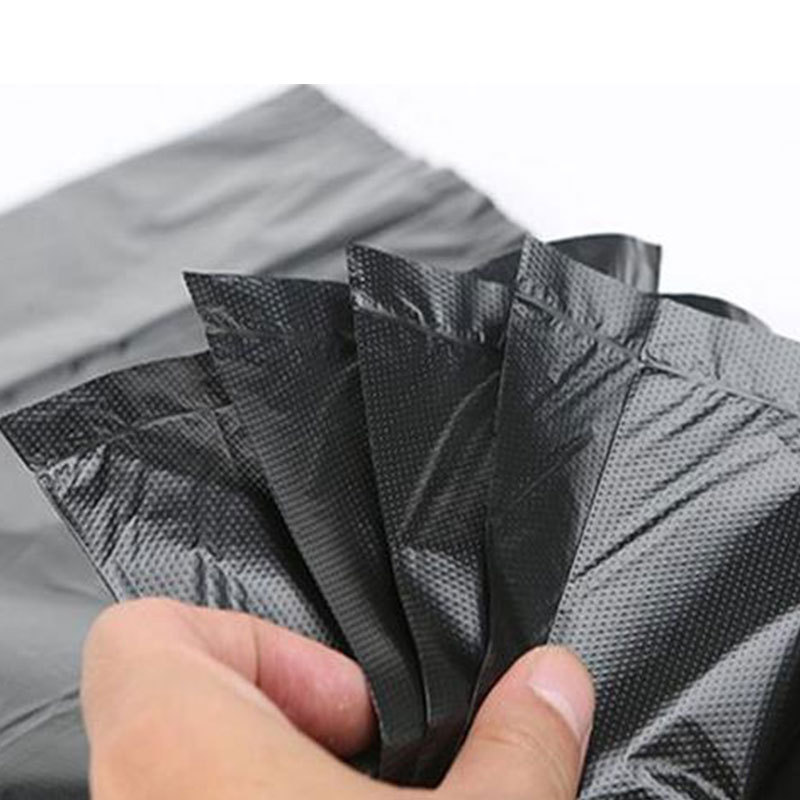 Disposable Large Garbage Bag Large Thickened Black Plastic Bag Hotel Property and Sanitation Flat Mouth Whole