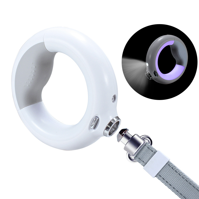 Pet Hand Holding Rope Cool Luminous Dog Leash Retractable Leash Hand Holding Rope Garbage Bag Color Light Led Retractable Dog Leash