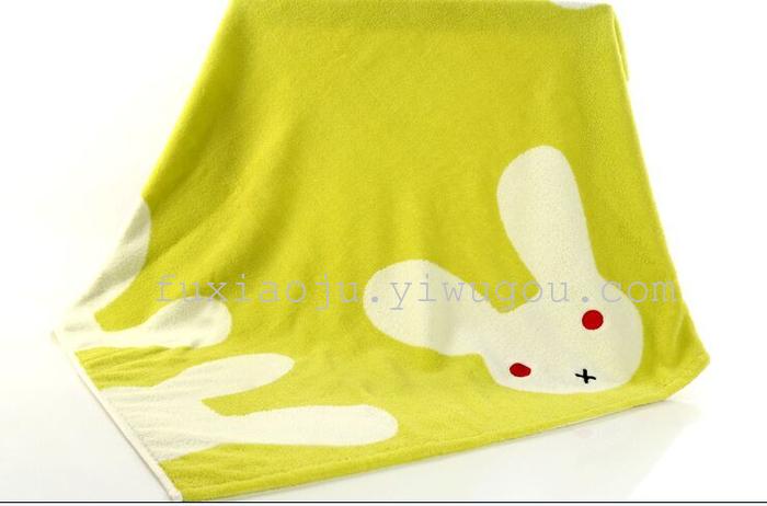 Foreign trade big towel blankets multilayer rabbit towel towel Cotton adult wholesale
