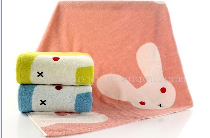 Foreign trade big towel blankets multilayer rabbit towel towel Cotton adult wholesale