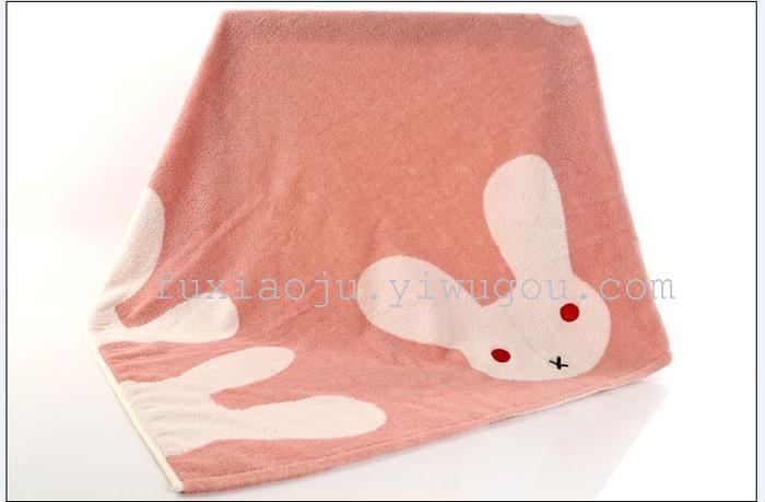 Foreign trade big towel blankets multilayer rabbit towel towel Cotton adult wholesale