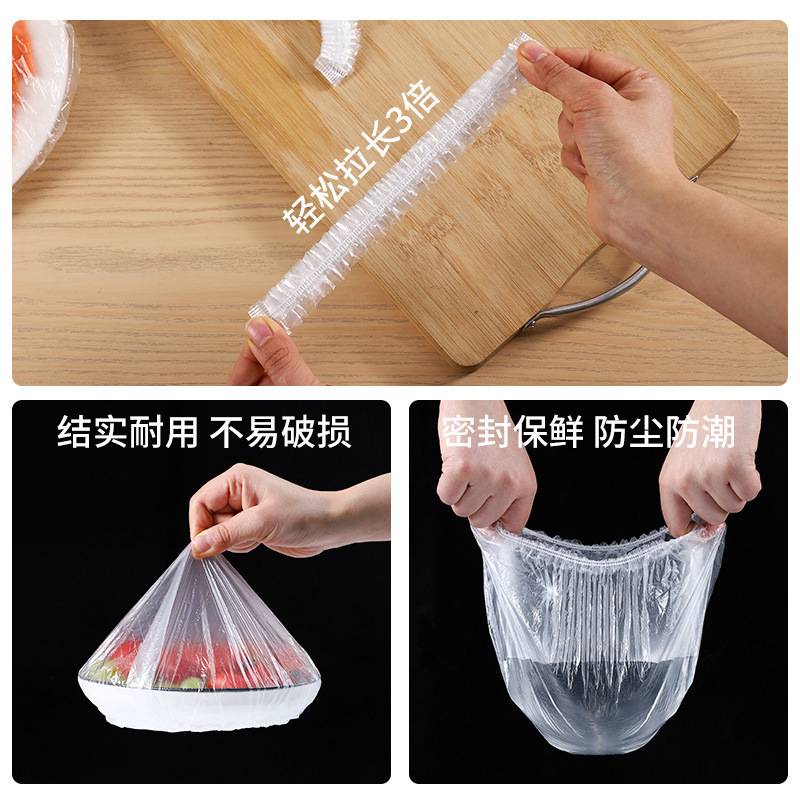 Plastic Wrap Cover Household Food Grade Refrigerator Lock Fresh Anti-Odor Gray Use Convenient Universal Retractable Fresh Cover Wholesale
