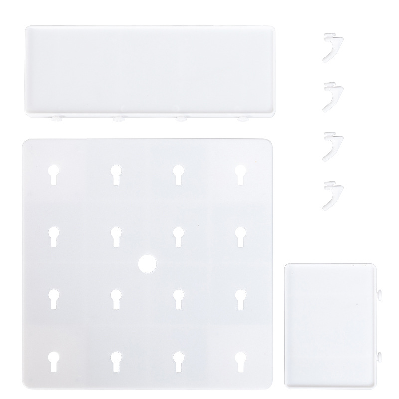 Punch-Free Plastic Wire-Wrap Board Storage Living Room And Kitchen Bedroom Partition Wall-Mounted College Student Dormitory Wall Storage Rack