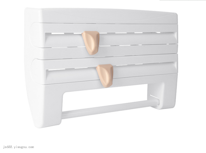 Kitchen Plastic Wrap Storage Rack with Cutter Foil Rack Plastic Wrap Rack