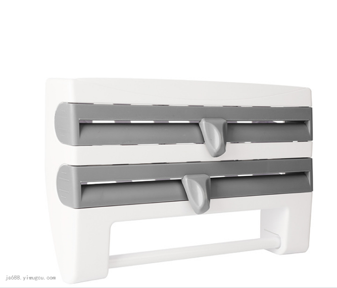 Kitchen Plastic Wrap Storage Rack with Cutter Foil Rack Plastic Wrap Rack