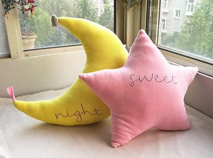 The moon and the stars pillow cushion bed pillow doll creative down cotton