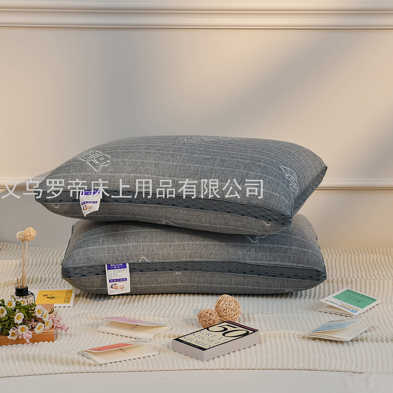 Graphene Hotel Single Double Pillow Student Dormitory Four Seasons Full Head Cervical Pillow Improve Sleeping Home Pillow Insert