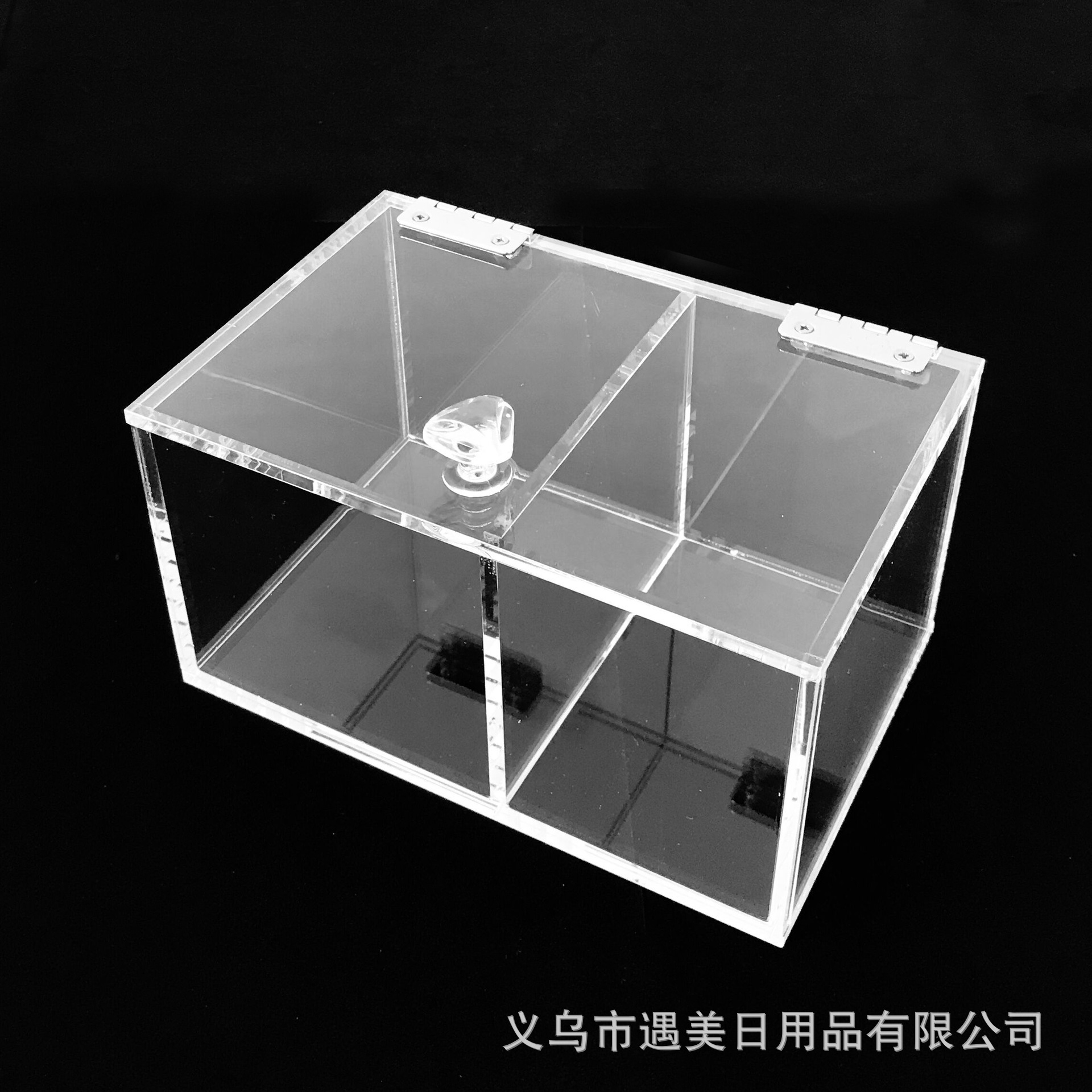 2020 New Acrylic Cotton Swab Storage Box Two Grid Transparent Tissue Box Factory Wholesale 2020 New Acrylic Cotton Swab Storage Box Two Grid Transparent Tissue Box Factory Wholesale