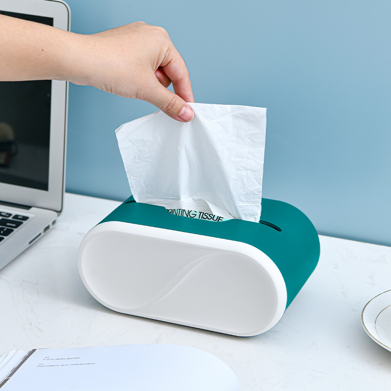 Minimalist Creative Household Restaurant Tissue Box Plastic Tissue Box Custom Logo Factory Direct Sales Napkin Box