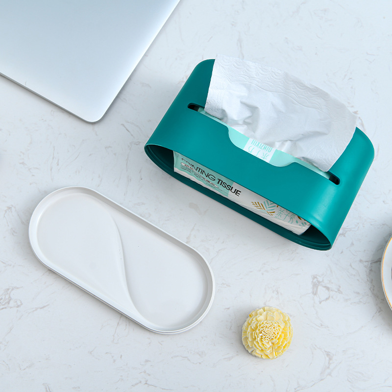 Minimalist Creative Household Restaurant Tissue Box Plastic Tissue Box Custom Logo Factory Direct Sales Napkin Box