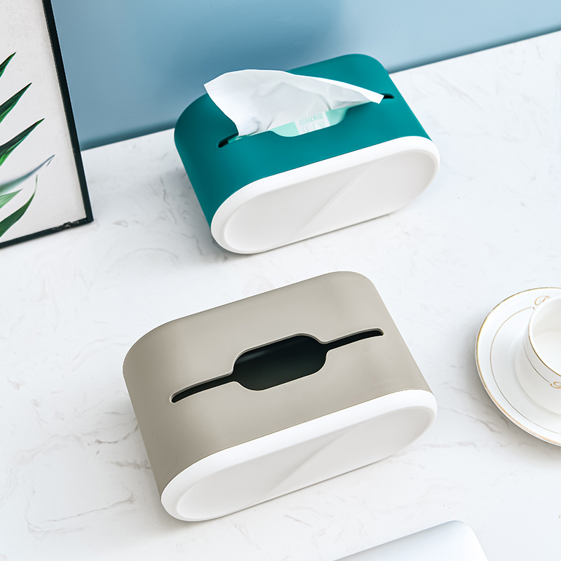 Minimalist Creative Household Restaurant Tissue Box Plastic Tissue Box Custom Logo Factory Direct Sales Napkin Box