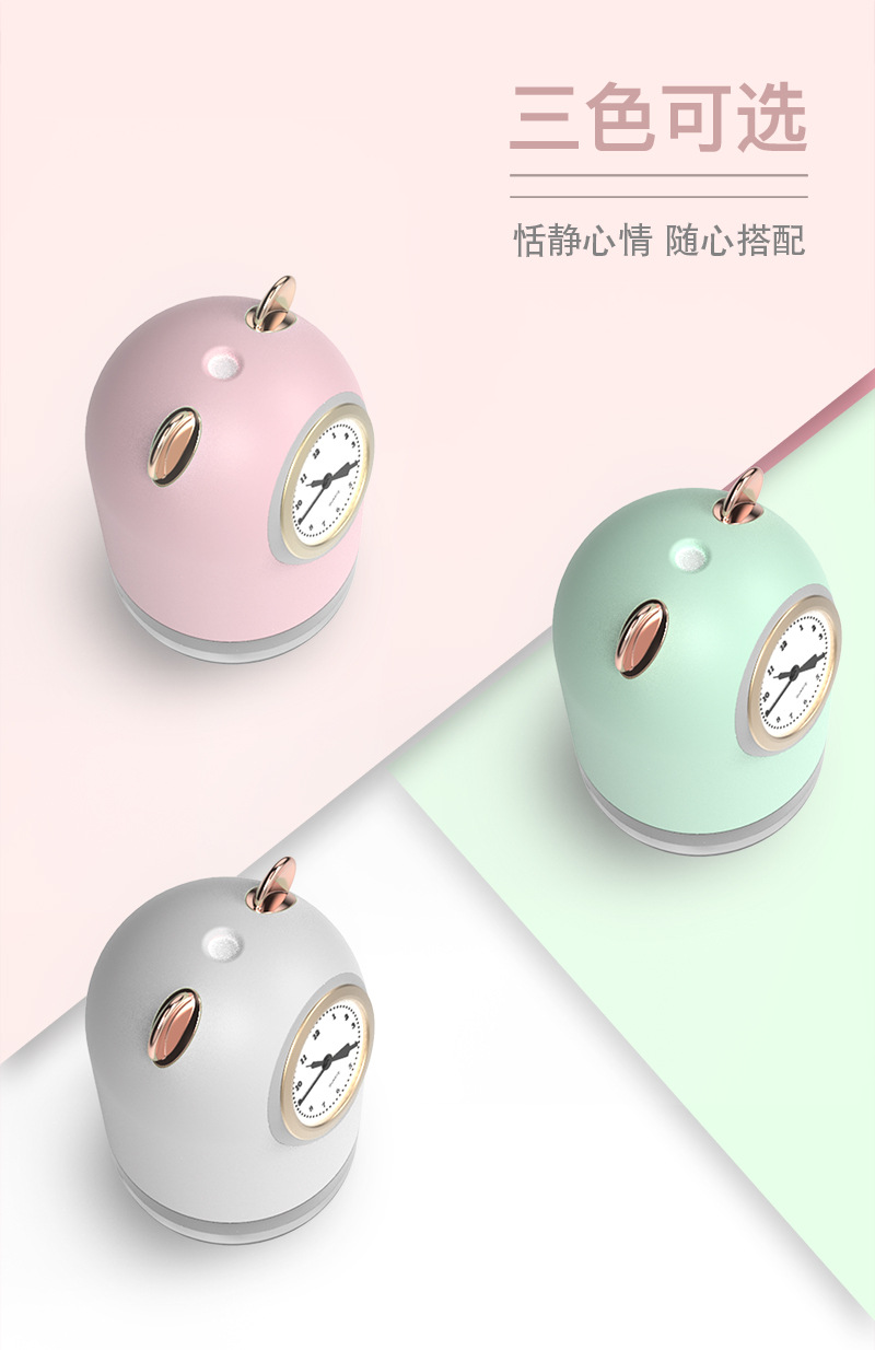 Large Capacity Double Spray Clock Humidifier Mini Household Small Hydrating Mute Student Night Light USB Humidifier Large Capacity Double Spray Clock Humidifier Mini Household Small Hydrating Mute Student Night Light USB Humidifier