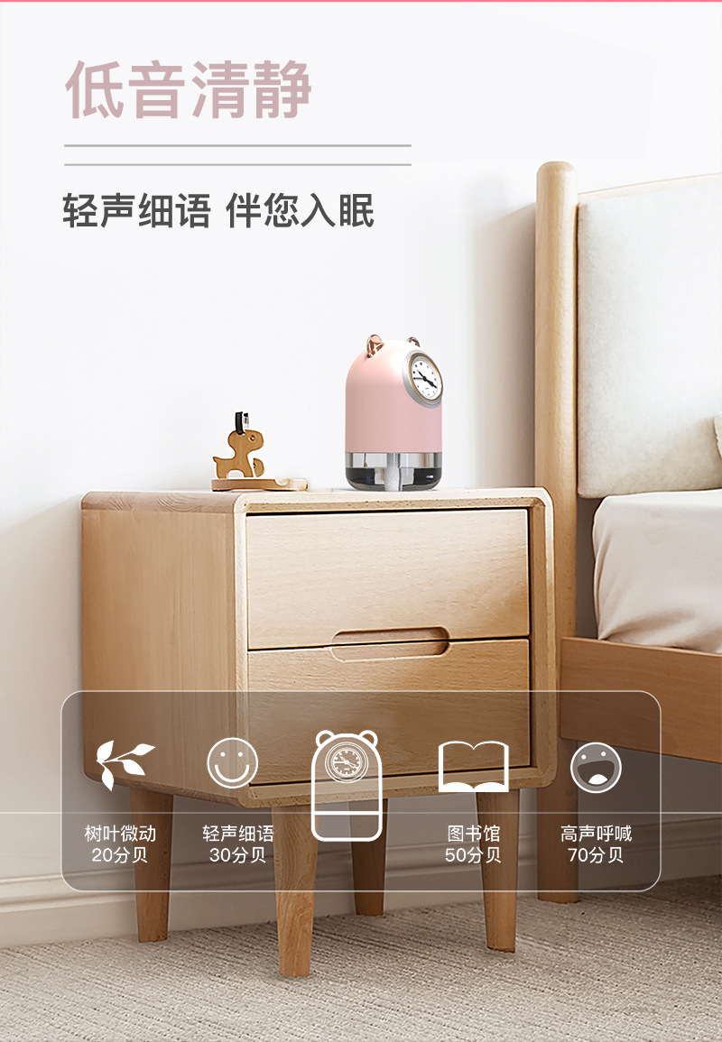 Large Capacity Double Spray Clock Humidifier Mini Household Small Hydrating Mute Student Night Light USB Humidifier Large Capacity Double Spray Clock Humidifier Mini Household Small Hydrating Mute Student Night Light USB Humidifier